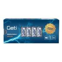 Baterie AAA (LR03) alkalická GETI 1,5V (10 kusů)