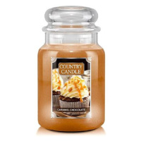 Country Candle Svíčka ve skleněné dóze, Karamelová čokoláda, 680 g