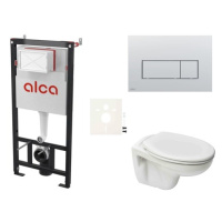 Cenově zvýhodněný závěsný WC set Alca do lehkých stěn / předstěnová montáž+ WC S-Line S-line Pro