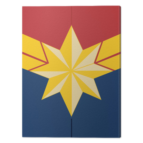 Obraz na plátně Captain Marvel - Emblem, (30 x 40 cm) Pyramid