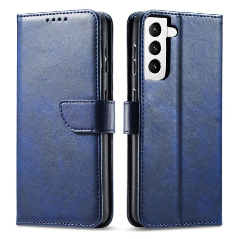 Magnet Case elegantní knížkové pouzdro na Samsung Galaxy S22 ULTRA 5G blue