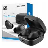 Sennheiser Accentum True Wireless Black Hybrid Anc aptX 28h 107dB Qi Pouzdro