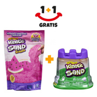 Akce 1+1 Kinetic Sand voňavý tekutý písek meloun + Kinetic Sand kelímky písku navíc