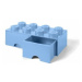 LEGO® úložný box 8 - se zásuvkami světle modrá 250 x 500 x 180 mm