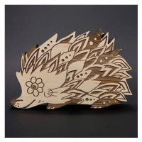 AMADEA Dřevěná dekorace ježek, masivní dřevo 15x9,5x1,8 cm