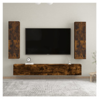 vidaXL Nástěnné TV skříňky 2 ks kouřový dub 30,5 x 30 x 110 cm