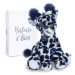 Plyšová žirafa Lisi the Blue Giraffe Histoire d’ Ours v dárkovém balení modrá 30 cm od 0 měsíců