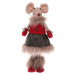 Autronic Myška v sukni, stojící, textilní dekorace ZM1345