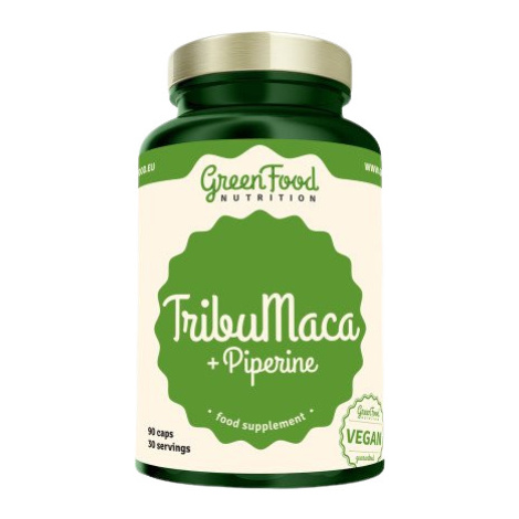 GREENFOOD NUTRITION TribuMaca + Piperine 90 kapslí