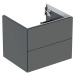 Geberit ONE - Umyvadlová skříňka 59x50x47 cm, 2 zásuvky, lávová 505.261.00.3