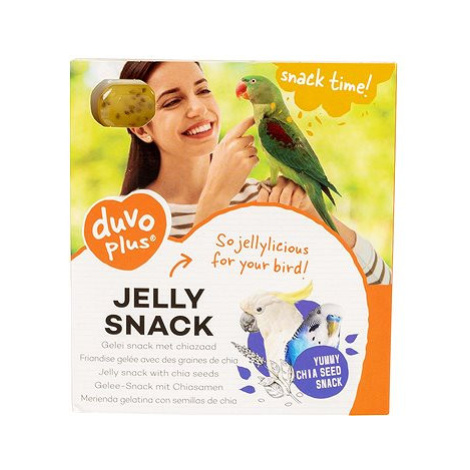 DUVO+ Jelly snack pro papoušky, želé pochoutky s chia semínky 12 × 5 g