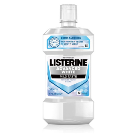 Listerine Advanced White Mild Taste ústní voda s bělicím účinkem 500 ml