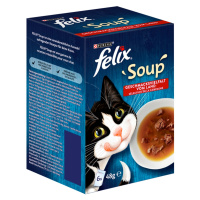 Felix Soup lahodný výběr - s hovězím, kuřetem a jehněčím 6 x 48 g
