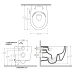 Isvea SENTIMENTI CLEANWASH závěsná WC mísa, Rimless, integrovaný ventil a bidet. sprška, 36x51cm