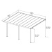 Hliníková pergola PALRAM Sierra 5400 bílá 3 x 5,46 GD703123