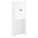 vidaXL Skříň highboard lesklá bílá 69,5 x 34 x 180 cm kompozitní dřevo