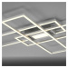 LEUCHTEN DIREKT is JUST LIGHT LED stropní svítidlo stříbrná barva 99x29cm, hranaté, stmívatelné,
