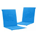 Voděodolné podušky na zahradní židle 2 ks modrá Dekorhome - POSLEDNÍ KUS,Voděodolné podušky na z