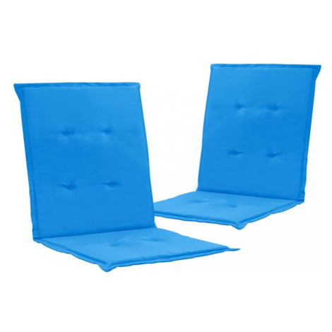 Voděodolné podušky na zahradní židle 2 ks modrá Dekorhome - POSLEDNÍ KUS,Voděodolné podušky na z vidaXL