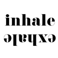 Ilustrace Inhale exhale scandinavian typography art, Blursbyai, 26.7 × 40 cm