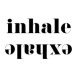 Ilustrace Inhale exhale scandinavian typography art, Blursbyai, 26.7 × 40 cm