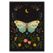 Ilustrace Postcard with a butterfly in boho, Ekaterina Zirina, (26.7 x 40 cm)