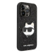 Karl Lagerfeld KLHCP14LG2CPK hard silikonové pouzdro iPhone 14 PRO 6.1" black Glitter Choupette 