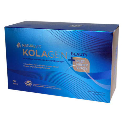 NatureVia Kolagen mořský Beauty+ 60 sáčků