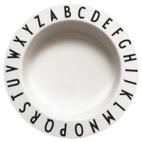 Bílý dětský hluboký talíř Design Letters Eat & Learn, ø 15,5 cm
