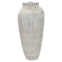 Bílá váza z polyresinu (výška 50 cm) Stiky – Mauro Ferretti