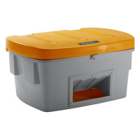 eurokraft pro Univerzální nádoba a nádoba na posypový materiál, s odběrovým otvorem, 550 l, oran