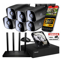 Sada pro Monitorování WiFi 6 Kamer (černá) 5MPx 1TB +Router