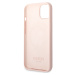 Zadní kryt Guess Silicone Metal Logo MagSafe pro Apple iPhone 13, růžová