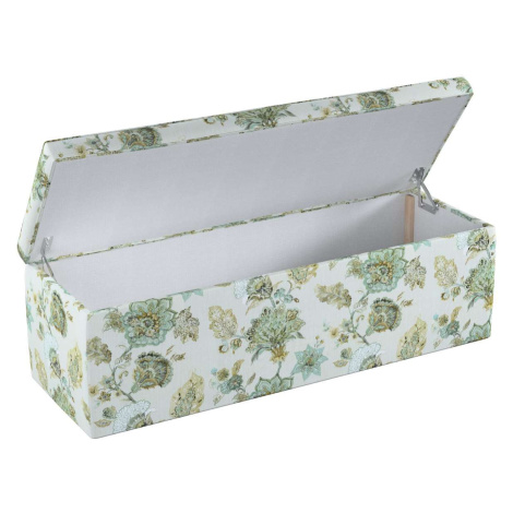 Dekoria Čalouněná skříň s volbou látky - 2 velikosti, květiny na béžovo - šedém pozadí, 120 × 40