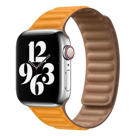 Apple Watch kožený tah 40/38mm S/M měsíčkově oranžový