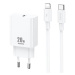 Síťová nabíječka Remax, RP-U5, USB-C, 20W (bílá) + kabel Lightning