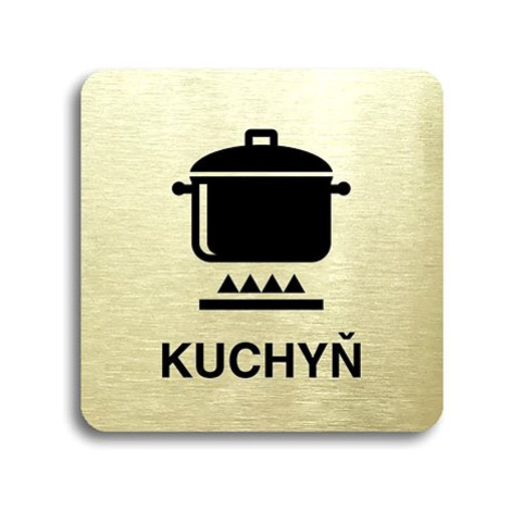 Accept Piktogram "kuchyň II" (80 × 80 mm) (zlatá tabulka - černý tisk bez rámečku)