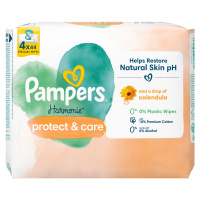 PAMPERS Harmonie Protect & Care Dětské Čisticí Ubrousky 4 x 44 ks