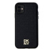 DKNY PU Leather Repeat Pattern Stack Logo MagSafe Zadní Kryt pro iPhone 11 Black