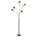 vidaXL Stojací lampa 200 cm 5 x E14 černo-zlatá