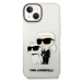 Zadní kryt Karl Lagerfeld IML Glitter Karl and Choupette NFT pro Apple iPhone 14 Plus, transpare
