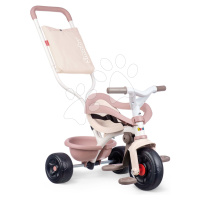 Tříkolka Be Fun Comfort Tricycle Pink Smoby s dvojitou vodicí tyčí a taškou od 10 měsíců