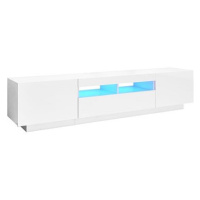 SHUMEE s LED osvětlením bílý s vysokým leskem 180 × 35 × 40 cm