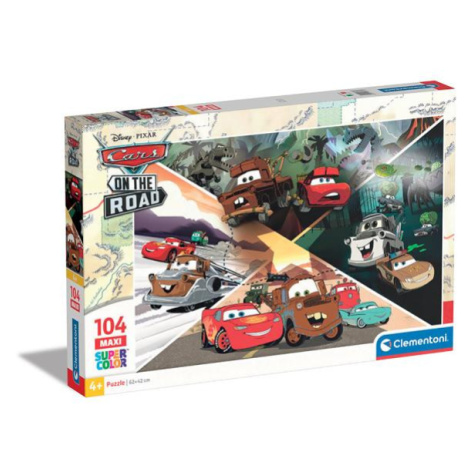 Clementoni - Puzzle Maxi 104 Disney Disney Pixar CARS: Auta na cestách Sparkys