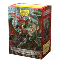 Obaly na karty Dragon Shield Art Brushed Sleeves - Christmas Dragon – 100 ks