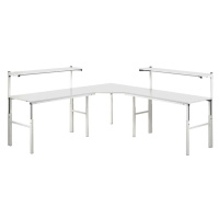 Treston Rohový stůl řady TP, ruční přestavování výšky, pro 2 základní stoly s etážovou policí, h