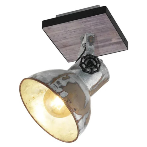 Bodové svítidlo Eglo Barnstaple / 40 W / dřevo/ocel / stříbrná Varianta: ivi0