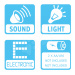 Světelný projektor Hřib Cotoons Smoby pro miminka 110109 modrý
