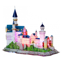 CubicFun - Puzzle 3D Zámek Neuschwanstein s LED světlem - 128 dílků