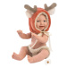 Llorens 63202 NEW BORN CHLAPEČEK - realistická panenka miminko s celovinylovým tělem - 31 cm
